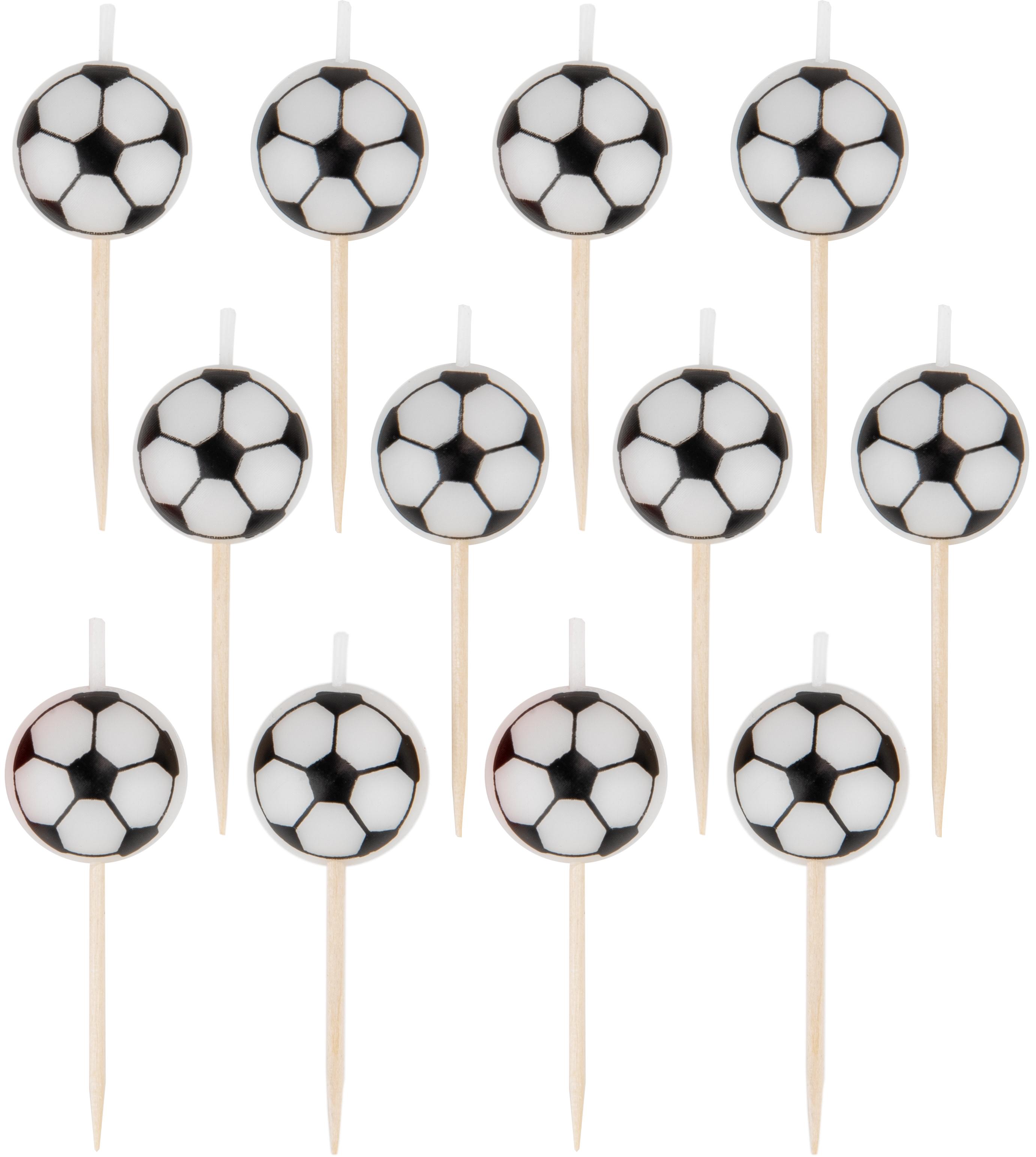 Half Football Candles with Wooden Pick x 12