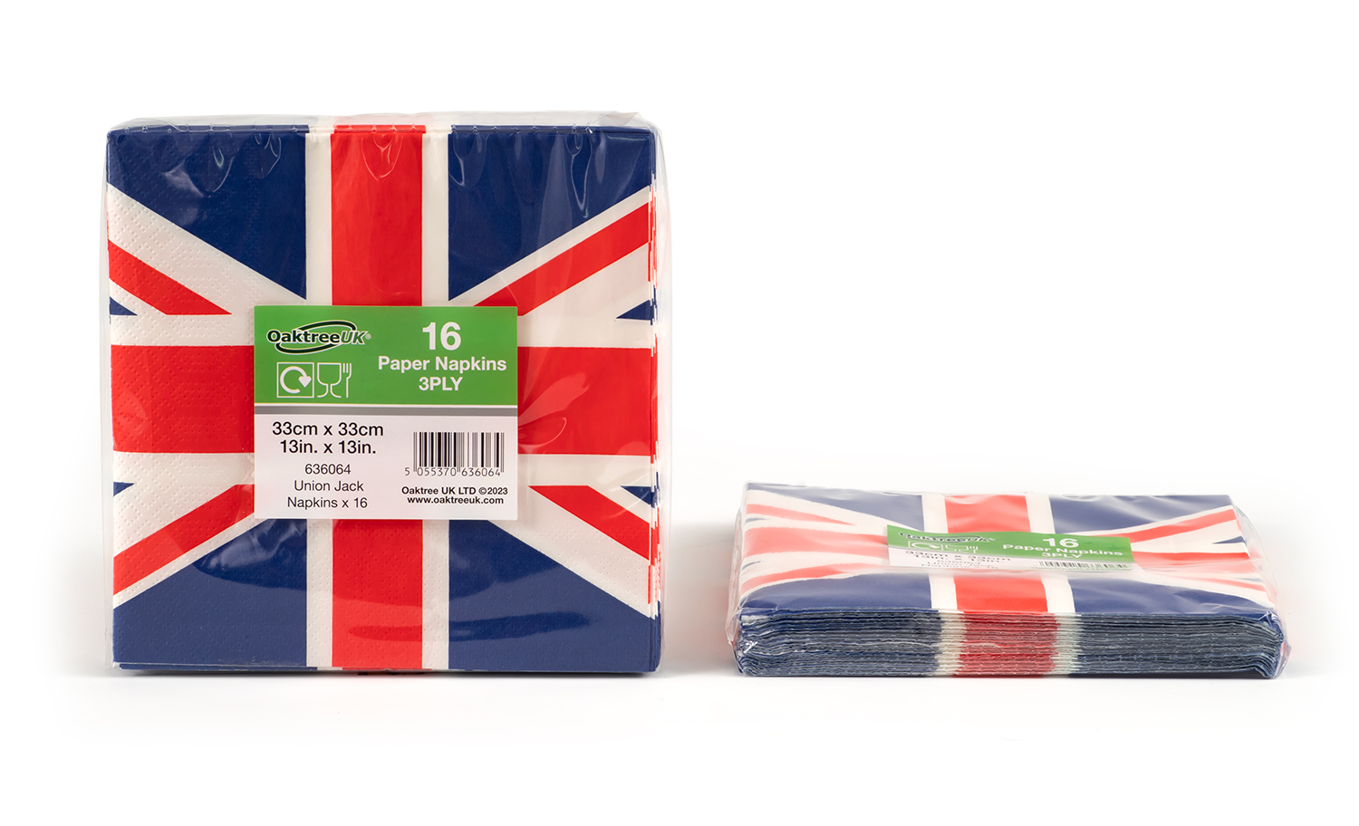 Union Jack Napkins 33cm x 33cm 3-ply Napkins 16pcs