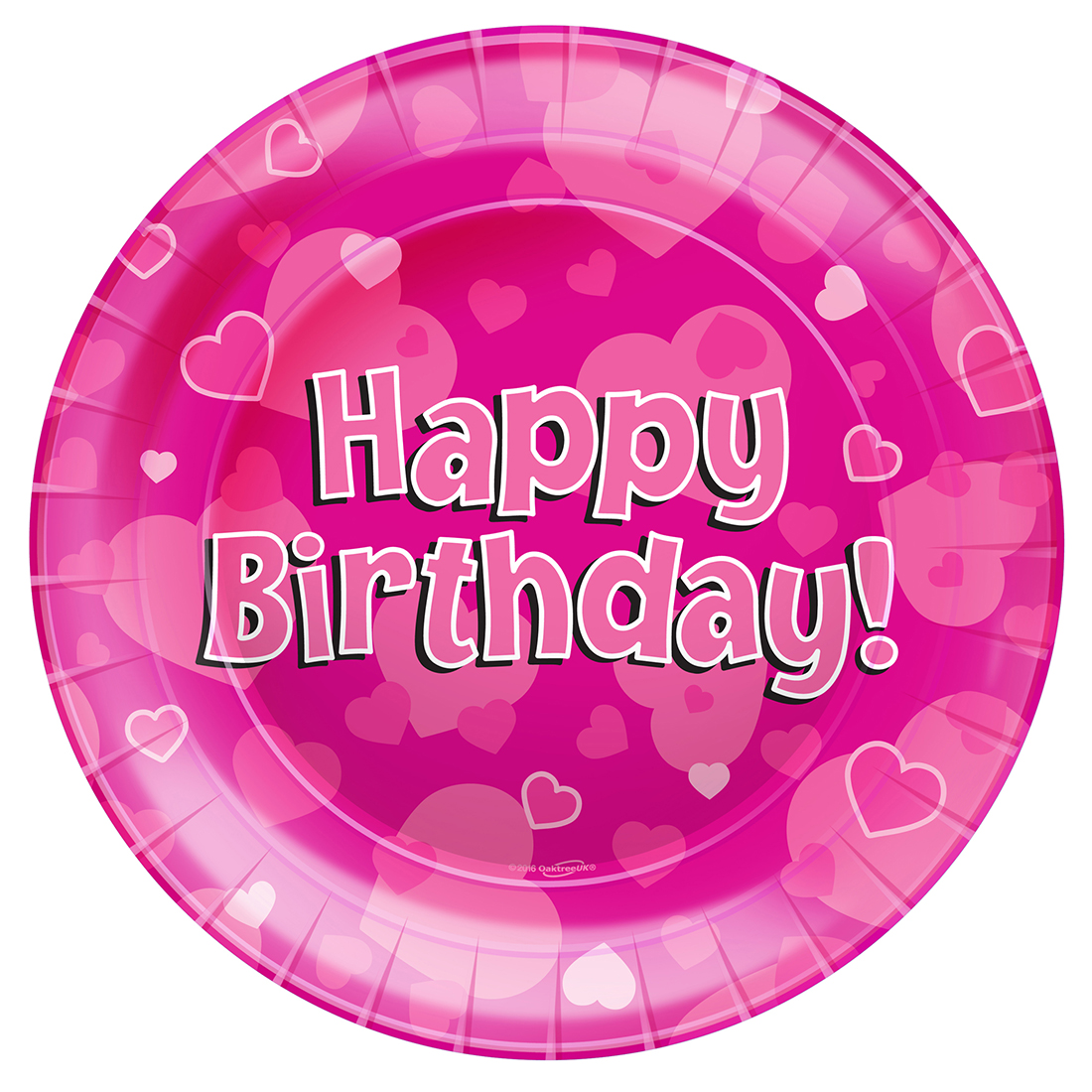 Disposable Pink Birthday Party Plate 8 pack
