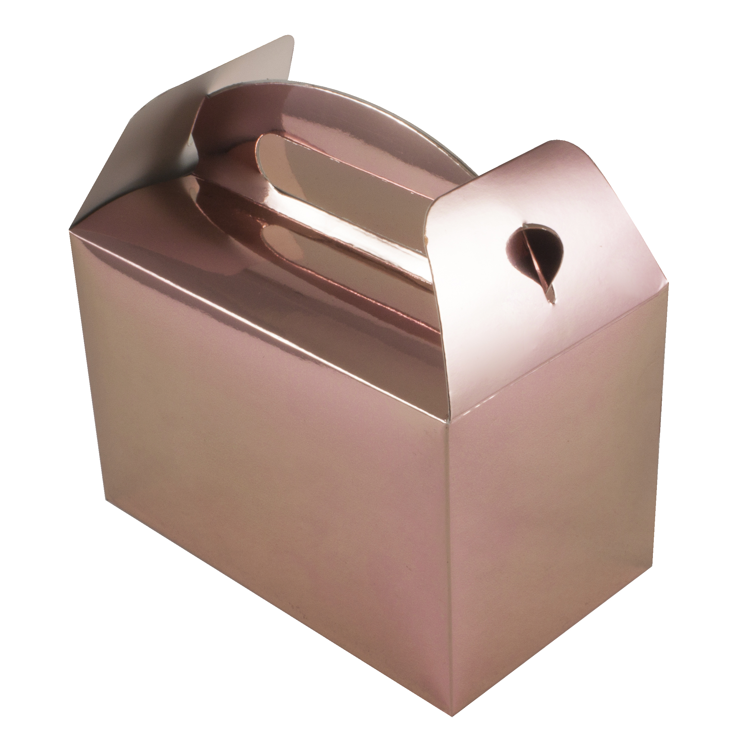 Metallic Rose Gold Party Box 100mm x 154mm x 92mm 6pcs 