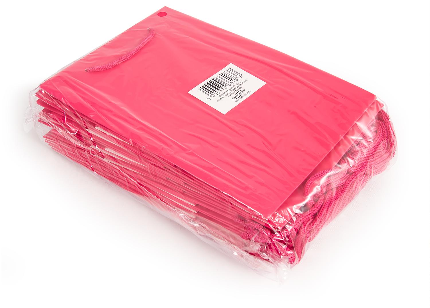 Fuchsia Hand Tie Gift Bag 18cm x 18cm x 25cm Pack 10pcs