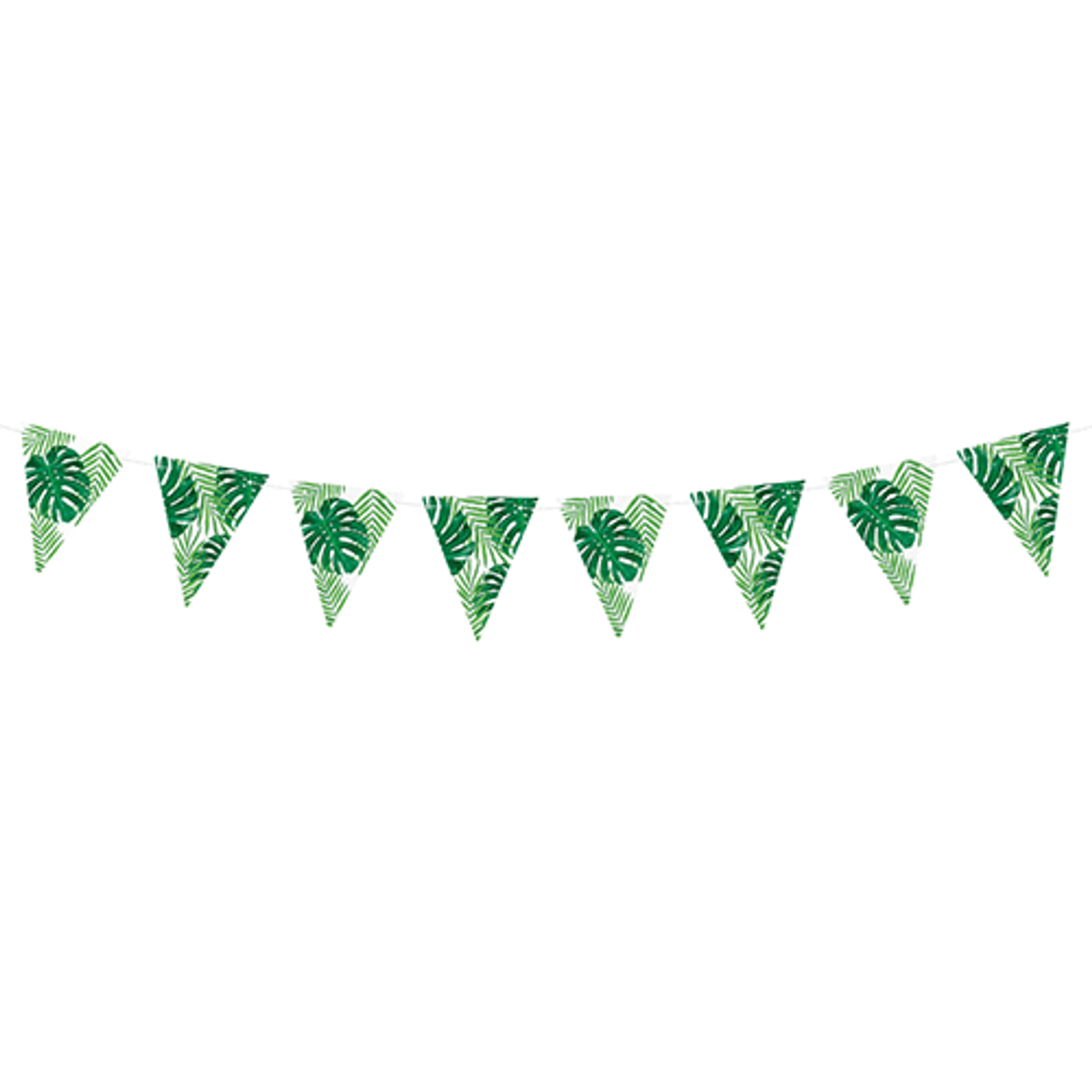 Aloha Tropical Leaf Paper Bunting - 1.3m (1)