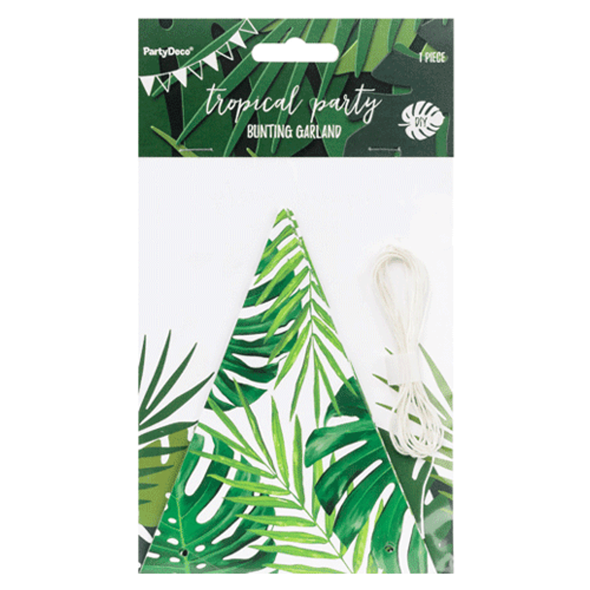 Aloha Tropical Leaf Paper Bunting - 1.3m (1)