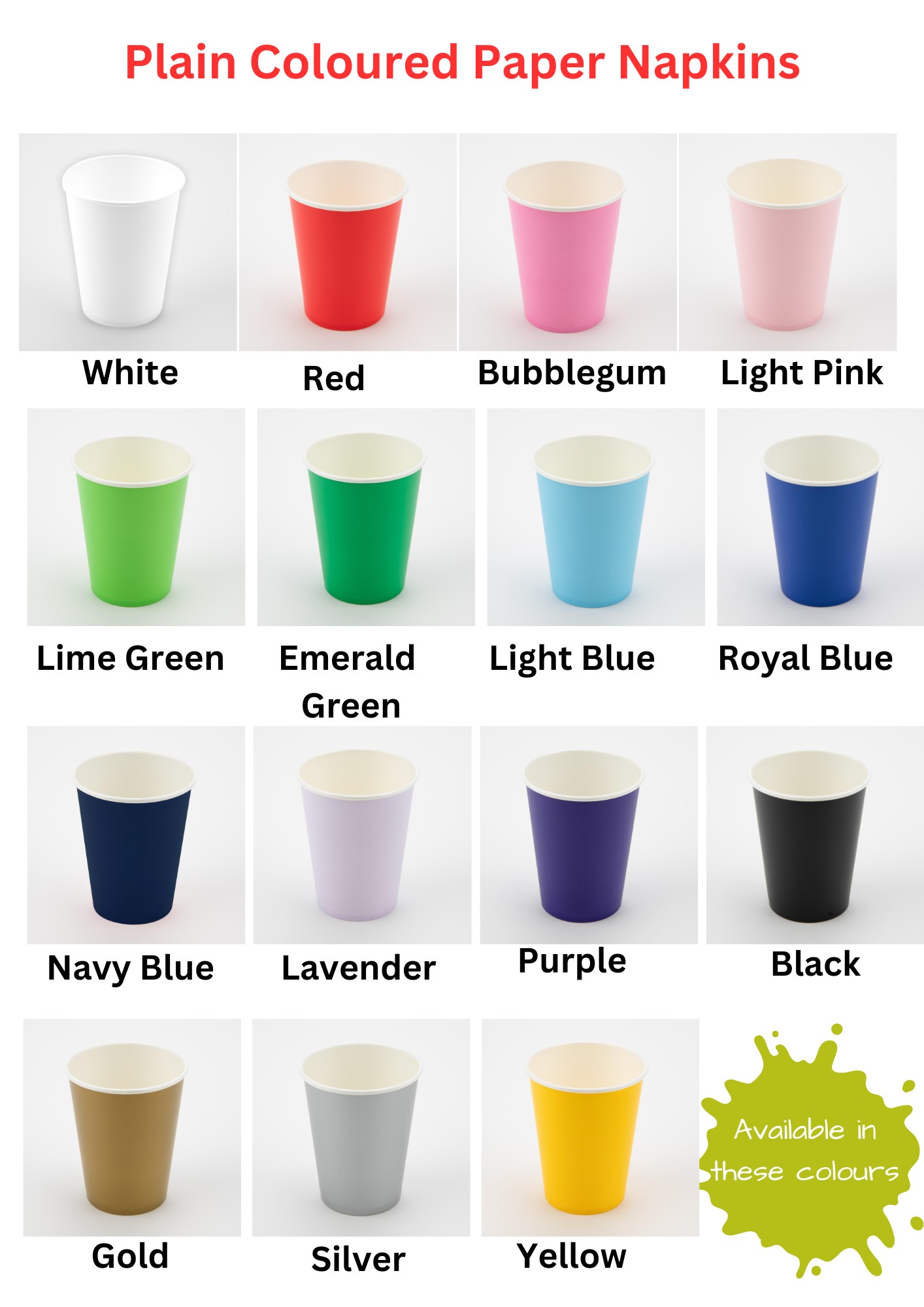9oz Plastic-Free Disposable Paper Cups  8-pack 