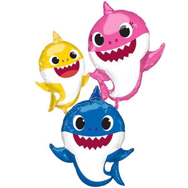66 inch Baby Shark Trio Airwalker Foil Balloon (1)