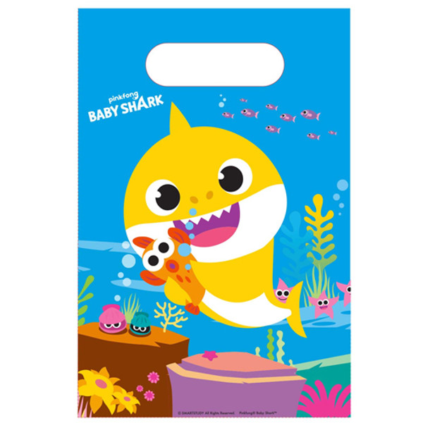 Baby Shark Party Favor Paper Bags (8)