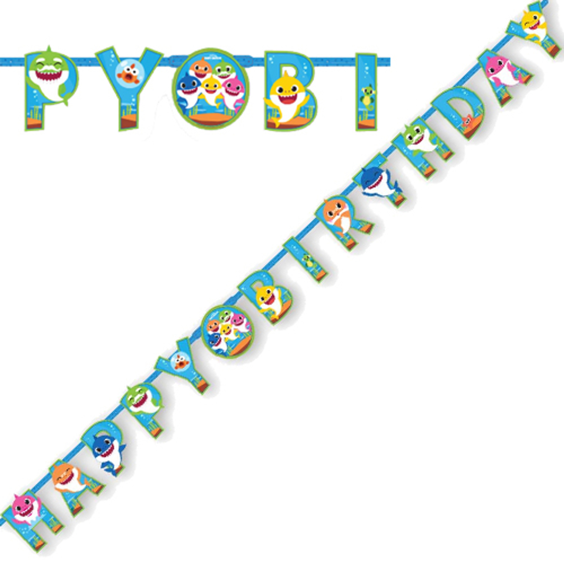 Baby Shark Birthday Banner 1.8m (1)