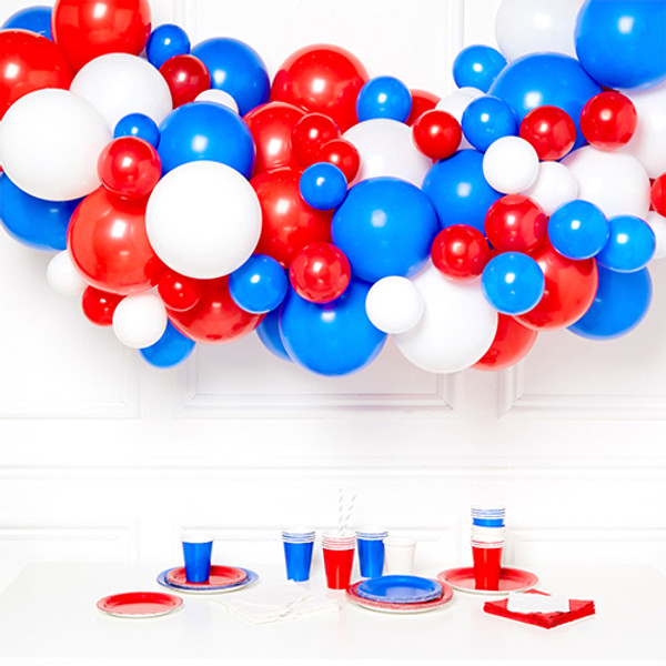 Red, White & Blue Latex Balloon Garland DIY Kit