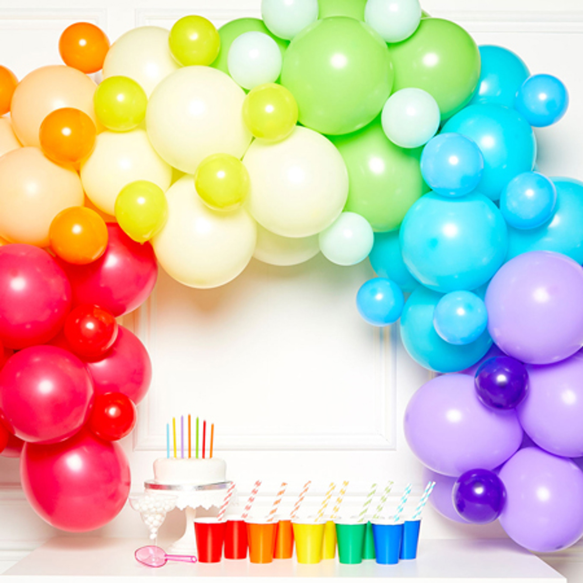 Bright Rainbow Garland DIY Latex Balloon Kit
