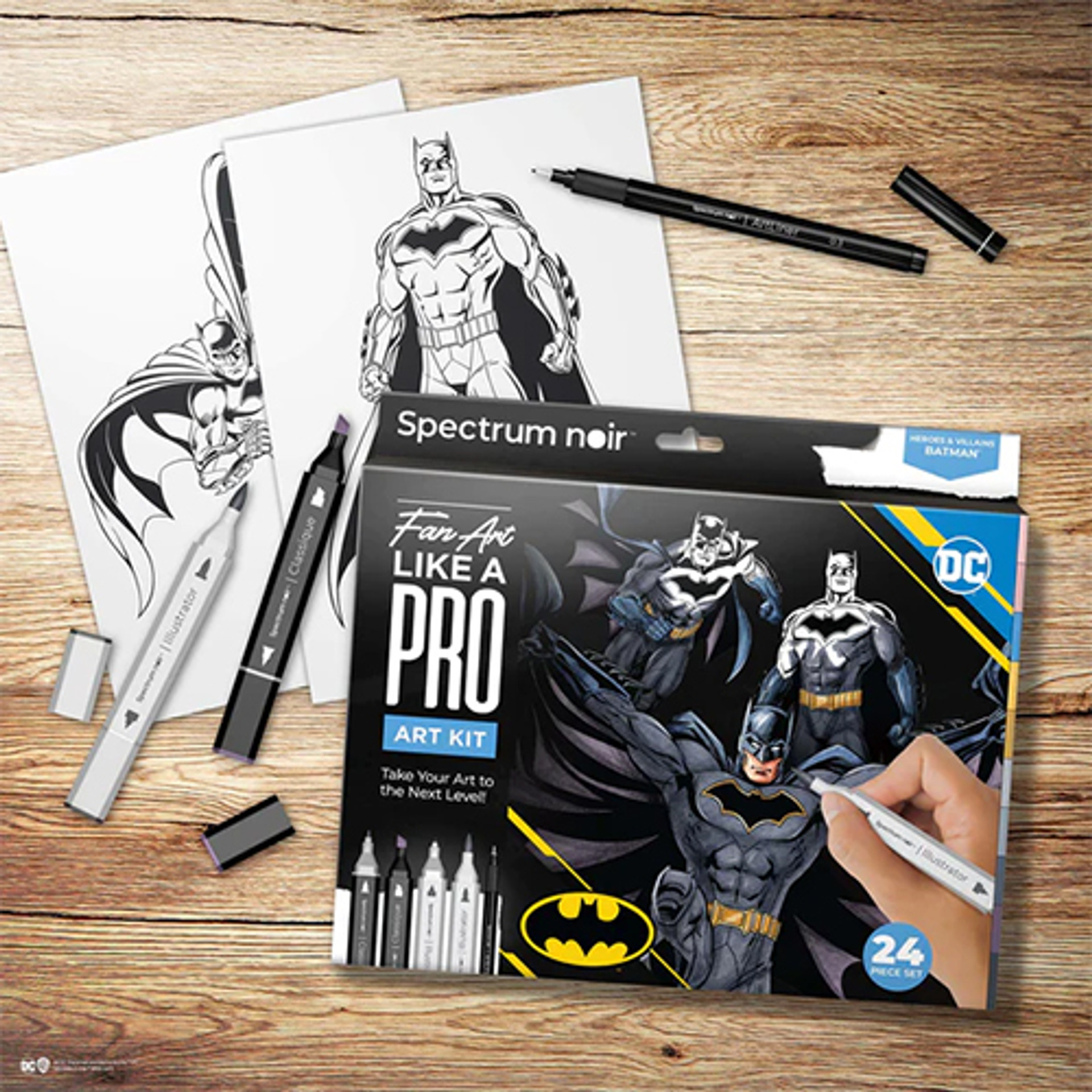 Batman Heroes & Villains Pro Fan Art Colouring Kit (1)