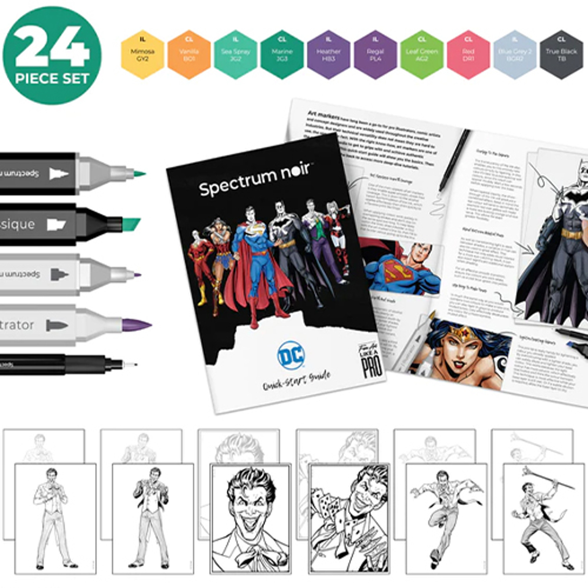 The Joker Heroes & Villains Pro Fan Art Colouring Kit (1)