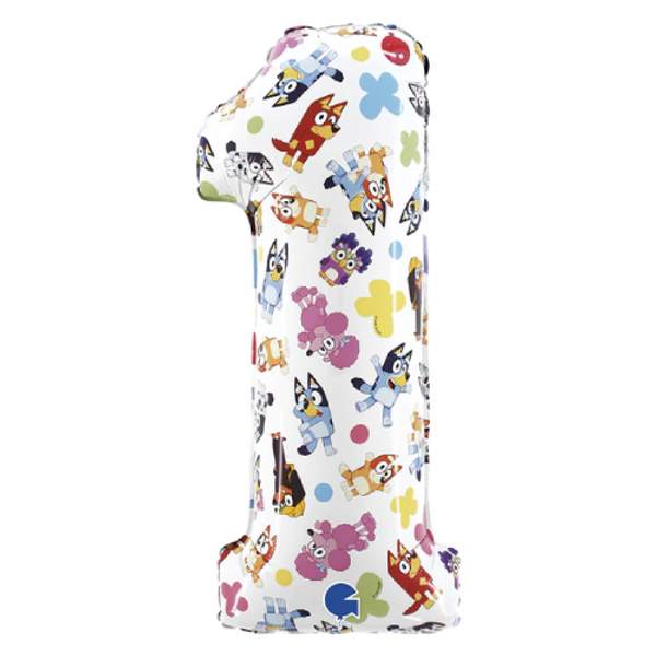 26 inch Bluey Print Number 6 Foil Balloon