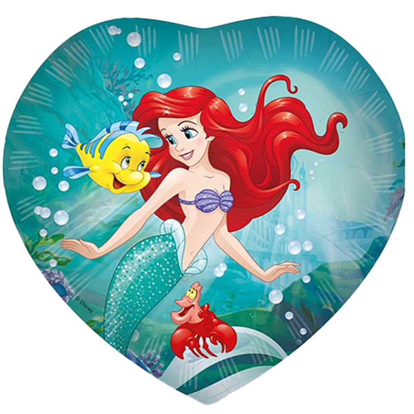 18 inch Curious Ariel Heart Foil Balloon 