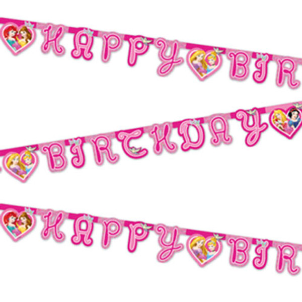 Disney Princess Happy Birthday Paper Banner - 1.75m