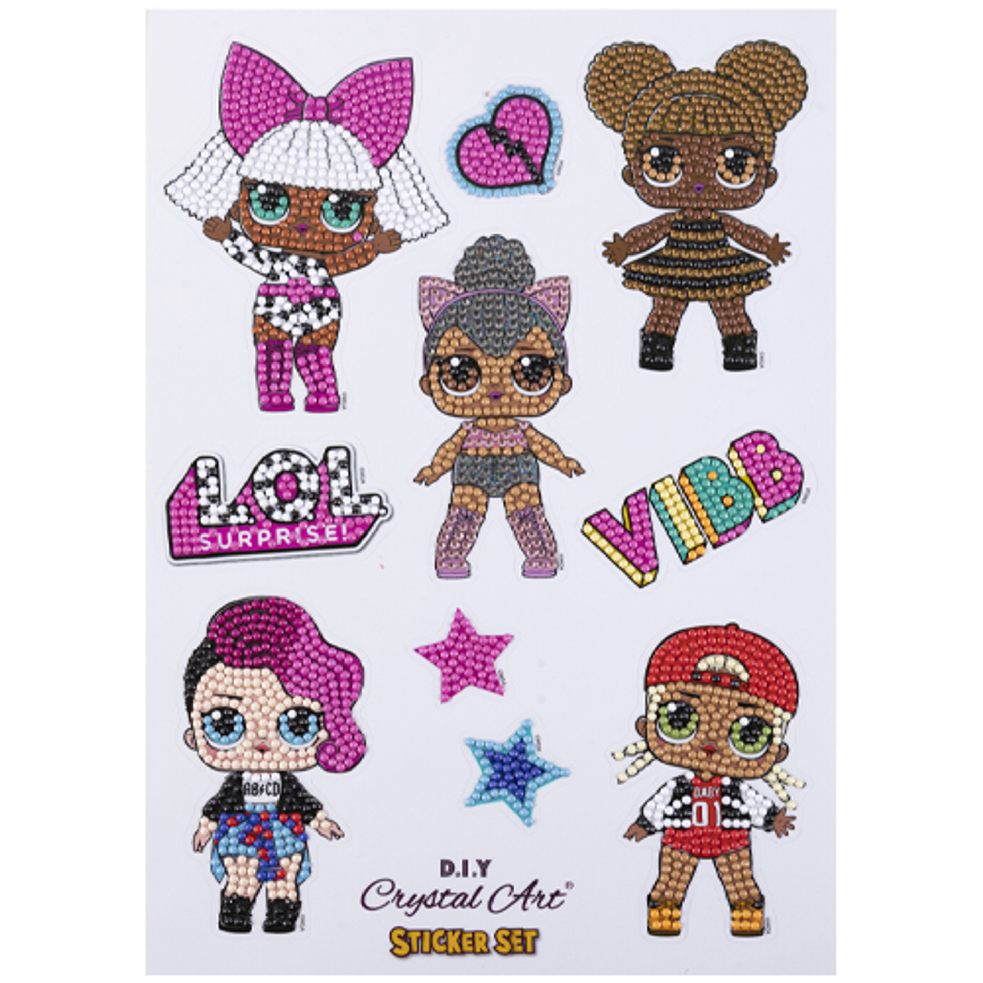 LOL Surprise! Crystal Art Stickers Set (10 pack)
