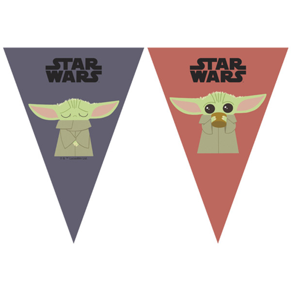 Star Wars Mandalorian Paper Flag Banner - 2.3m