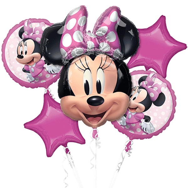 Minnie Mouse Forever Foil Balloon Bouquet (5 pack)