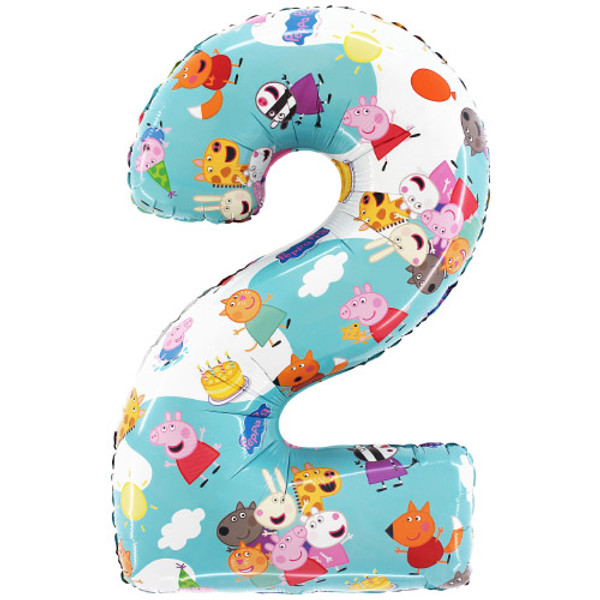 26 inch Peppa Pig Number 3 Foil Balloon