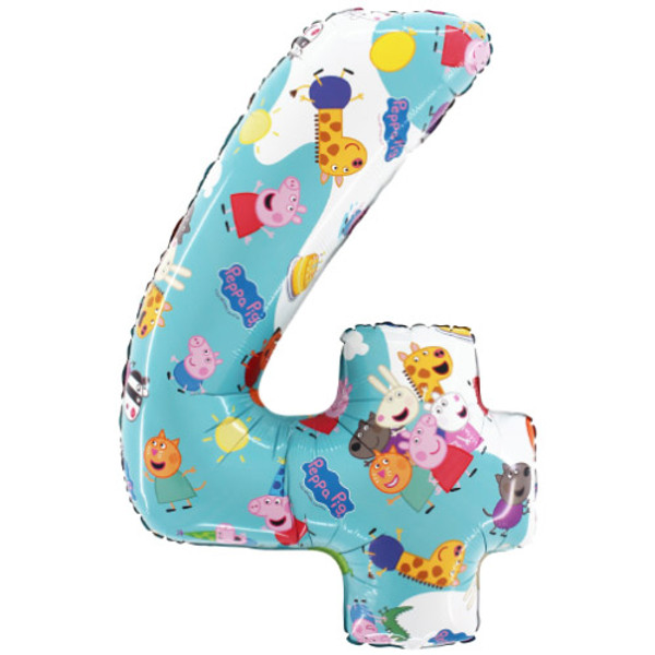 26 inch Peppa Pig Number 1 Foil Balloon