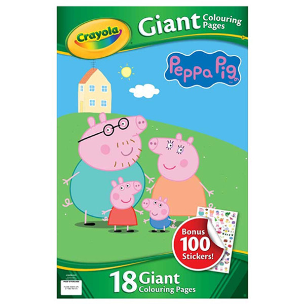 Peppa Pig Crayola GIANT Colouring Pages & Stickers Pack