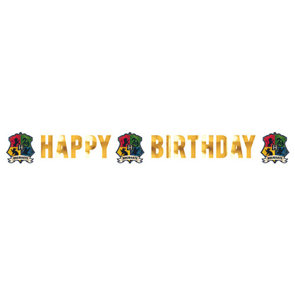 Harry Potter Houses Happy Birthday Banner - 1.8m