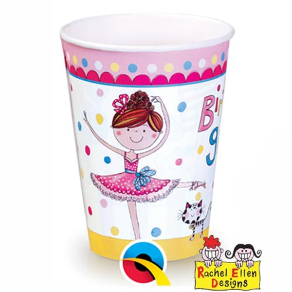 Rachel Ellen Ballerina Paper Cups (8 pack)