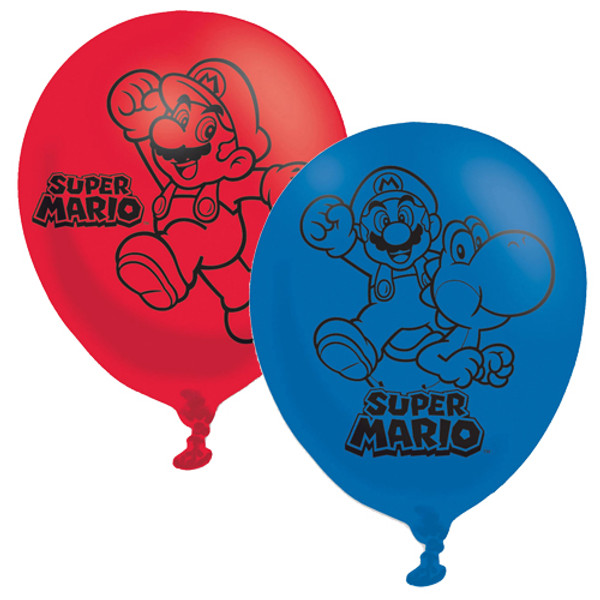 11 inch Super Mario Assorted Latex Balloons (6 Pack)