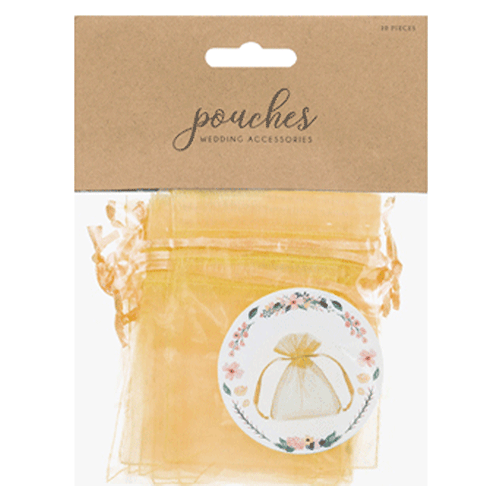 Gold Organza Gift Pouches (10 pack)