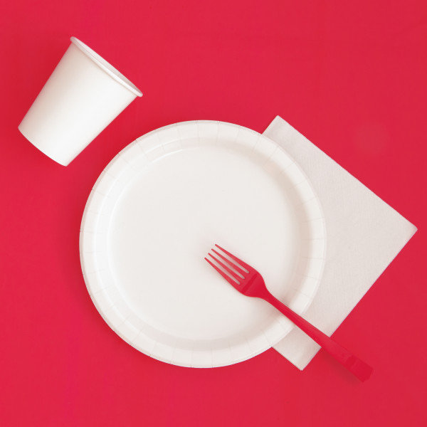 Red Plastic Tablecover