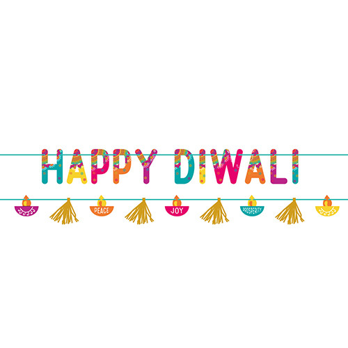 Happy Diwali Decorative Banner (2 pack)