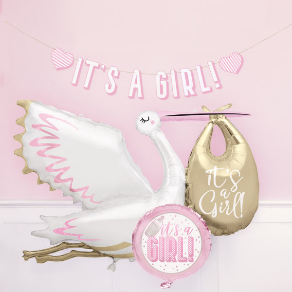 Pink "It’s a Girl" 18" Foil Balloon 