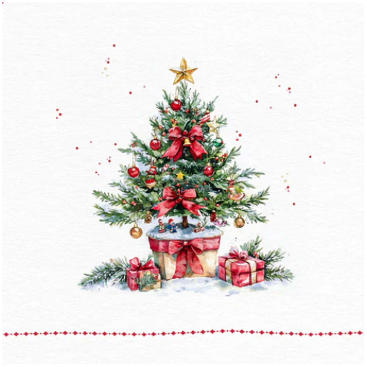 Festive Christmas Tree Paper Napkins (20 pack)