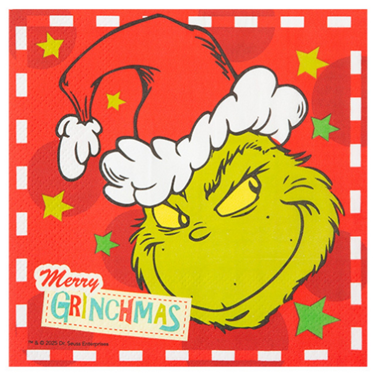 Red Merry Grinchmas Paper Napkins (12 pack)