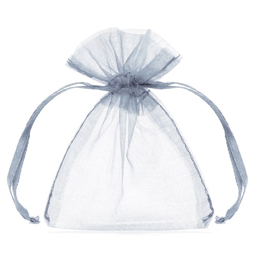 Silver Organza Gift Pouches (10 pack)