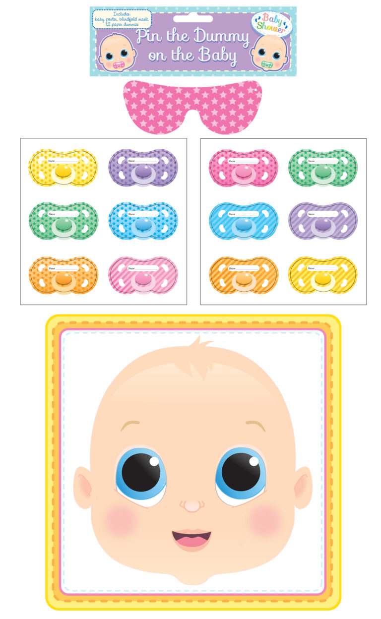 ‘Stick the Dummy on the Baby’ Baby Shower Game (14pcs)
