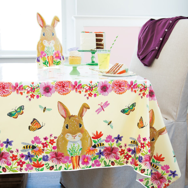 Floral Easter Bunny Table Centerpiece Decoration