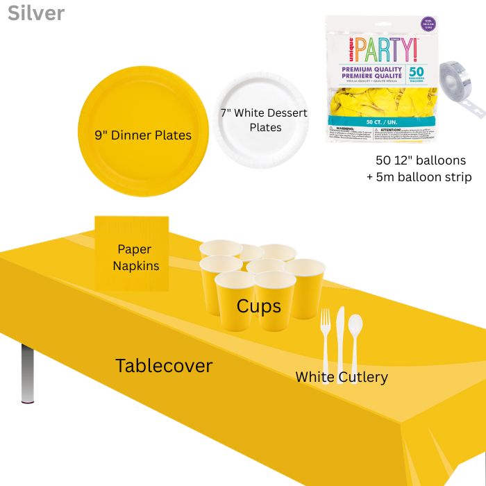 Yellow Party Tableware Set