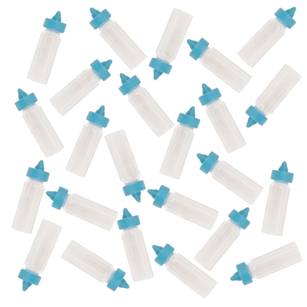 Blue Mini Baby Bottles Favors, (24 pack)
