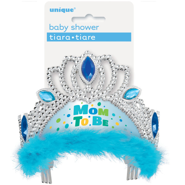 Blue Mom To Be Baby Shower Tiara