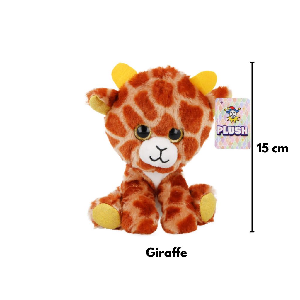 Multicolour Animal Plushies (6 in / 15 cm) - 5 Assorted Designs