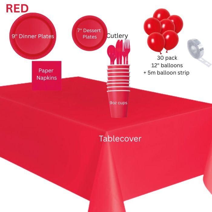 Red Party Supplies Set