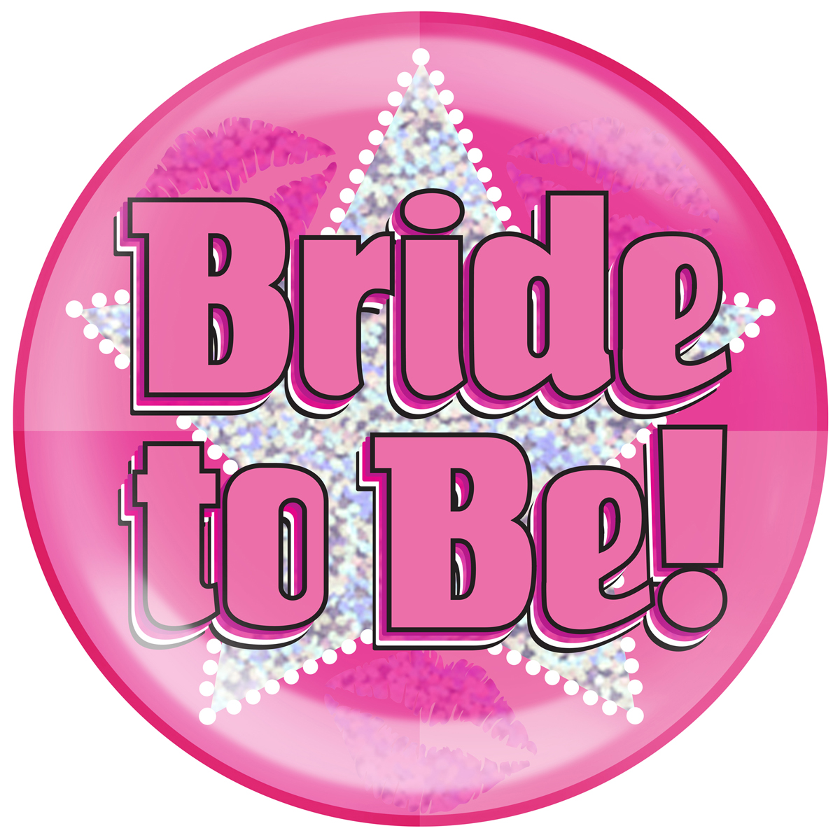 Holographic 6 Inch Bride to Be Jumbo Badge