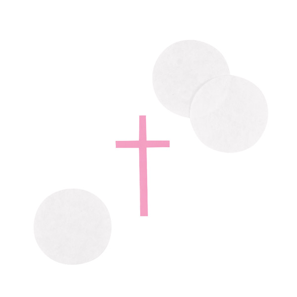 Pink Holy Cross Tissue and Paper Confetti 0.5oz