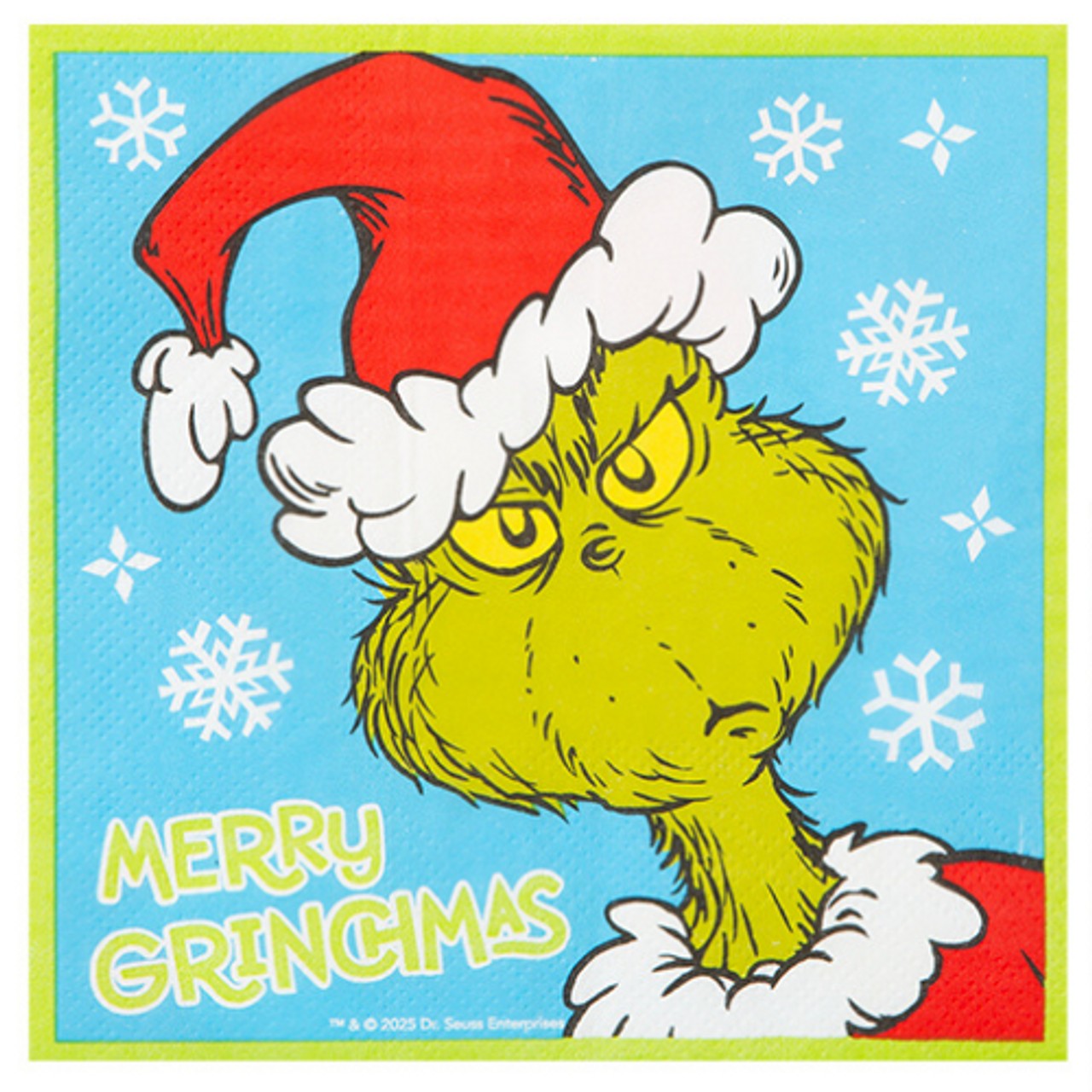 Blue Merry Grinchmas Paper Napkins (12)