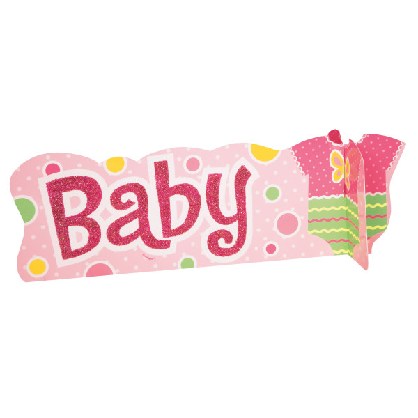 Pink Dots Baby Shower Deluxe 3D Centerpiece