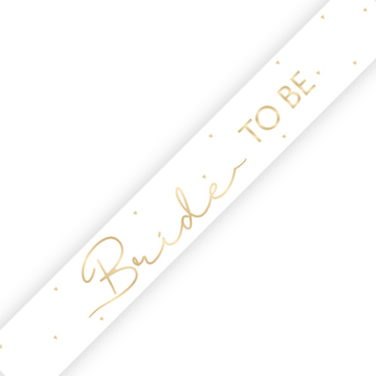 Bride to Be White & Gold Foil Banner - 9ft 