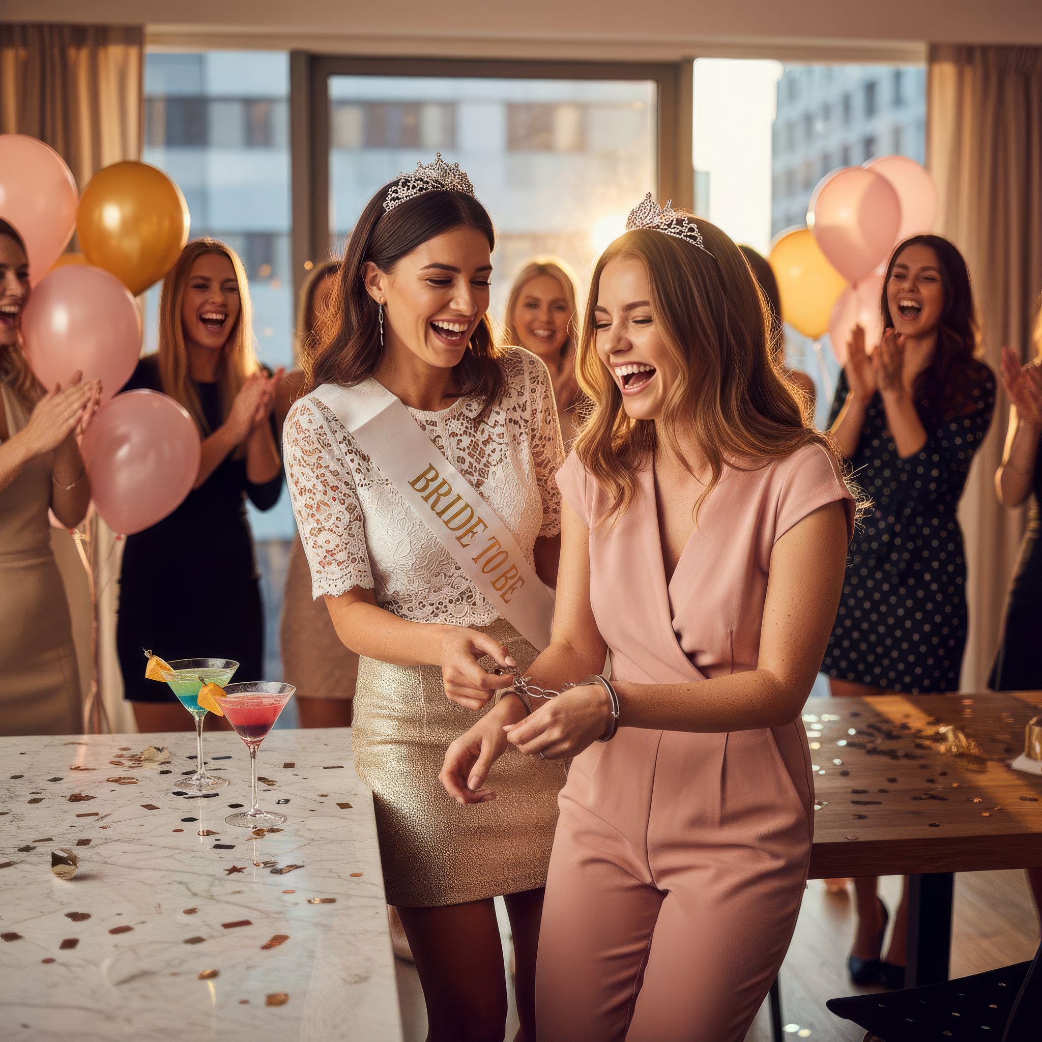 Metal Handcuffs with Keys – Novelty Present / Hen and Stag Party Accessories