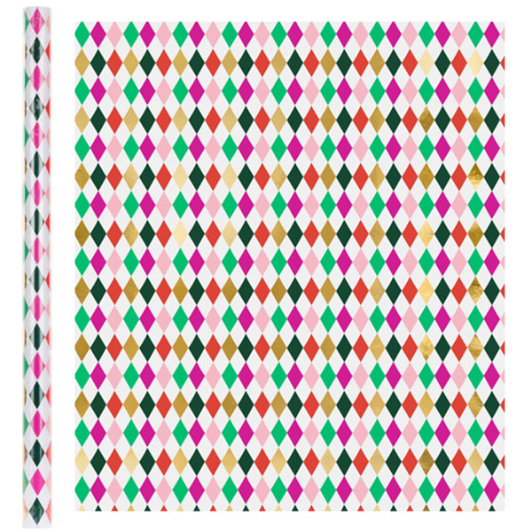 Colourful Diamonds Wrapping Paper - 70cm x 2m (1)