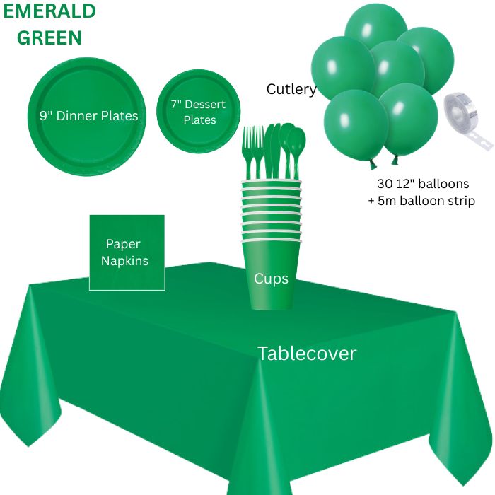 Emerald Green Party Set