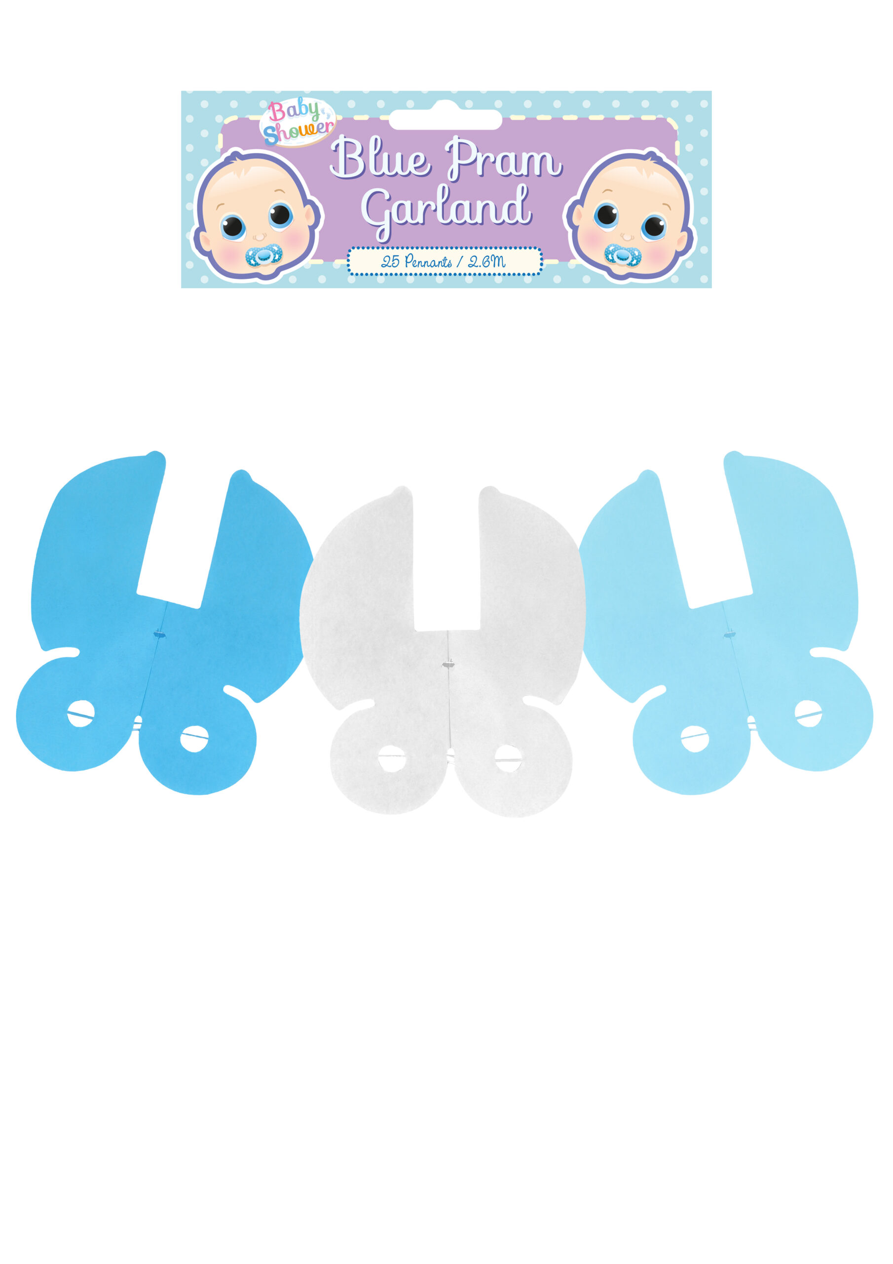 Baby Pram Garland in Blue (2.6m)